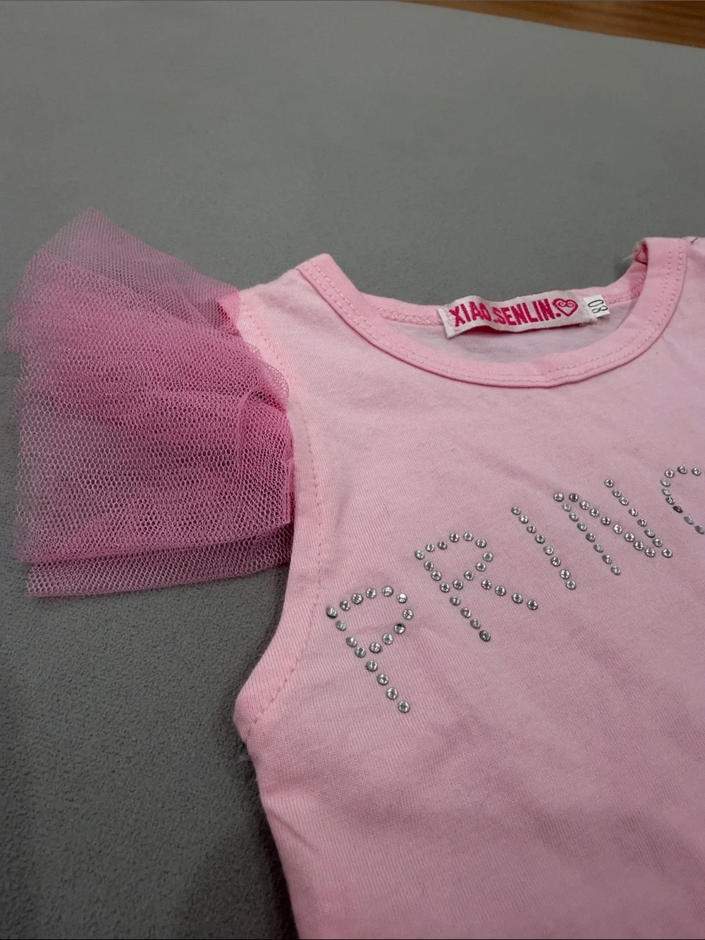 Pink Baby Tutu Bodysuit with 'PRINCESS' Rhinestones